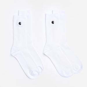 Carhartt WIP Madison 2 Pack Socks - White