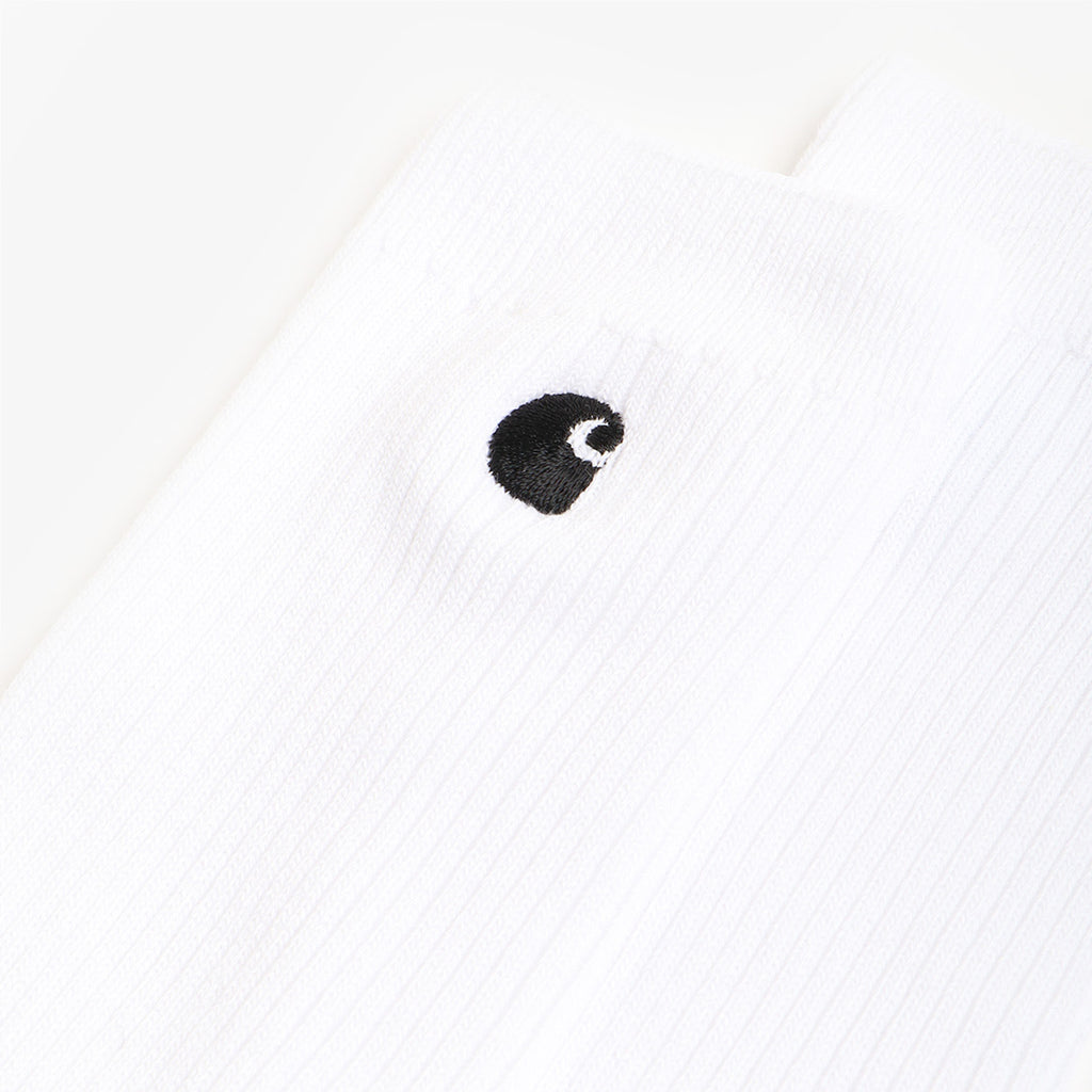 Carhartt WIP Madison 2-Pack Socks, White Black, Detail Shot 3