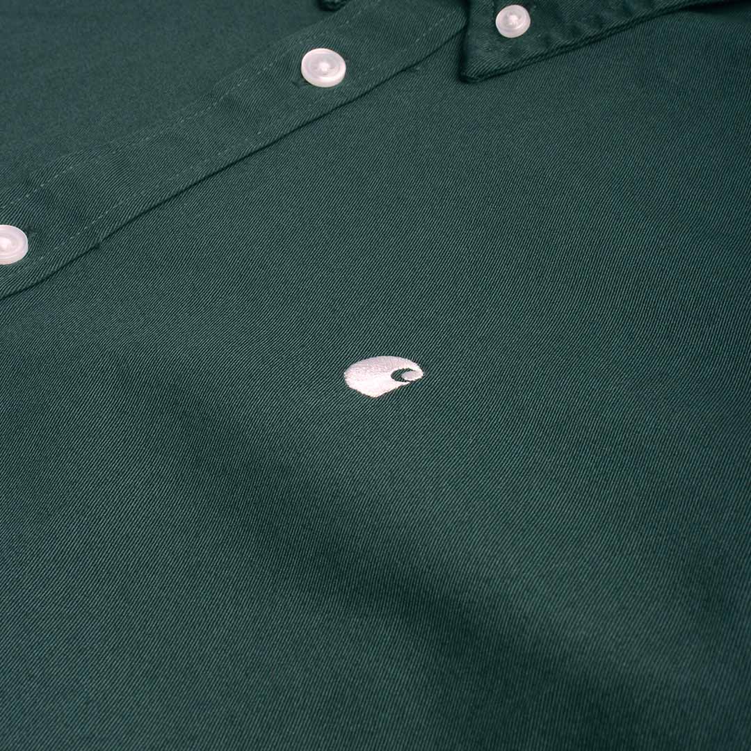 Carhartt WIP Madison Shirt, Discovery Green Wax, Detail Shot 2