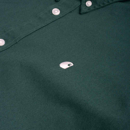 Carhartt WIP Madison Shirt, Discovery Green Wax, Detail Shot 2