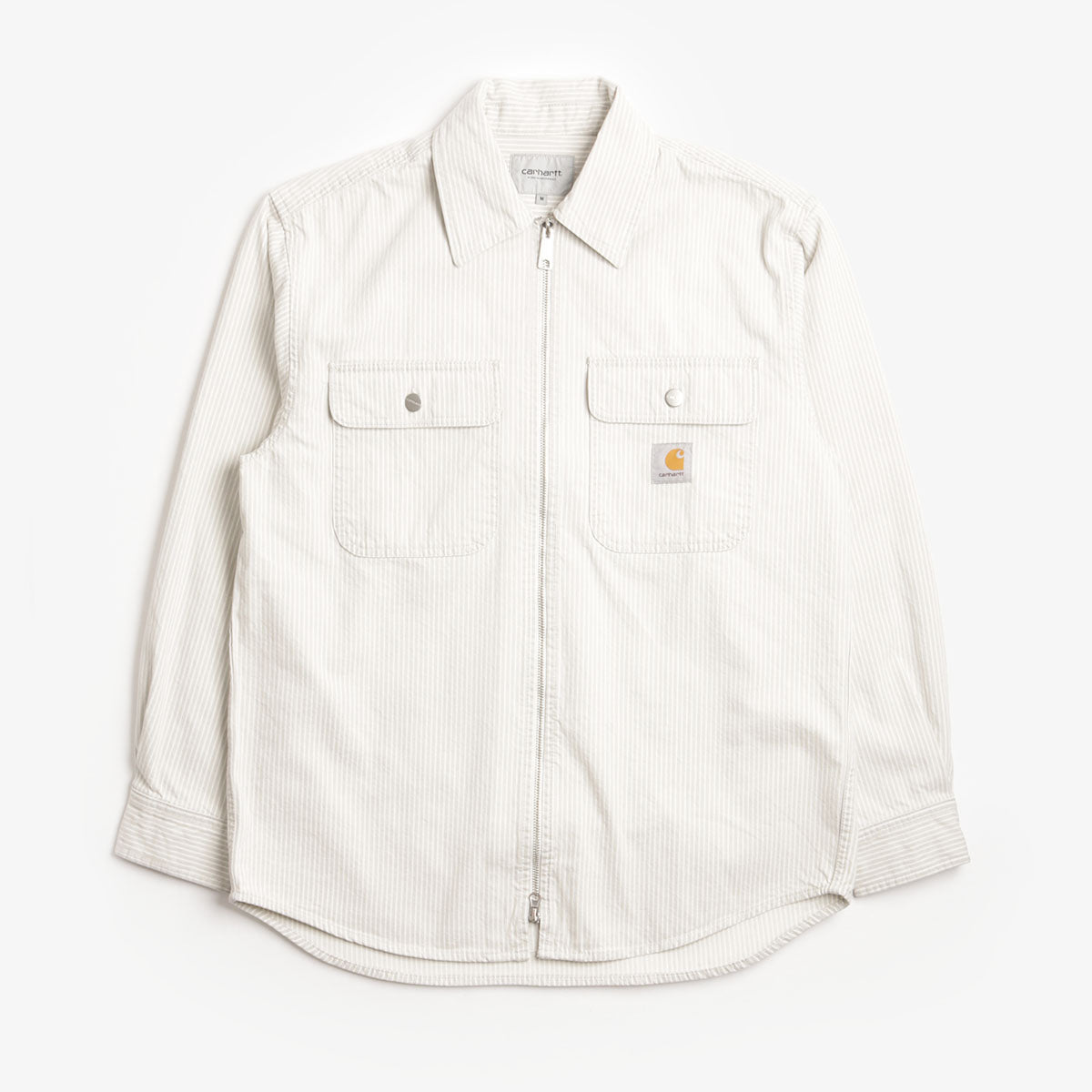 main Carhartt WIP Mercer Jacket, Mercer Stripe Graphite Wax (Bleached), Detail Shot 1