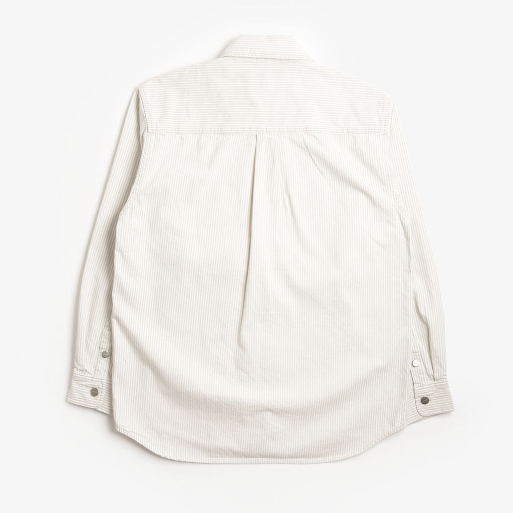 Carhartt WIP Mercer Jacket, Mercer Stripe Graphite Wax (Bleached), Detail Shot 2