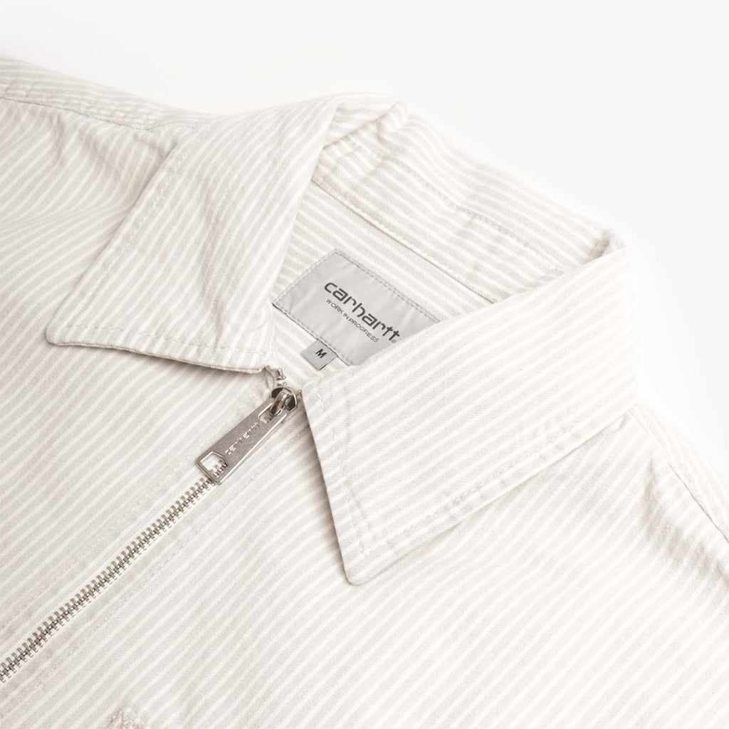 Carhartt WIP Mercer Jacket, Mercer Stripe Graphite Wax (Bleached), Detail Shot 3