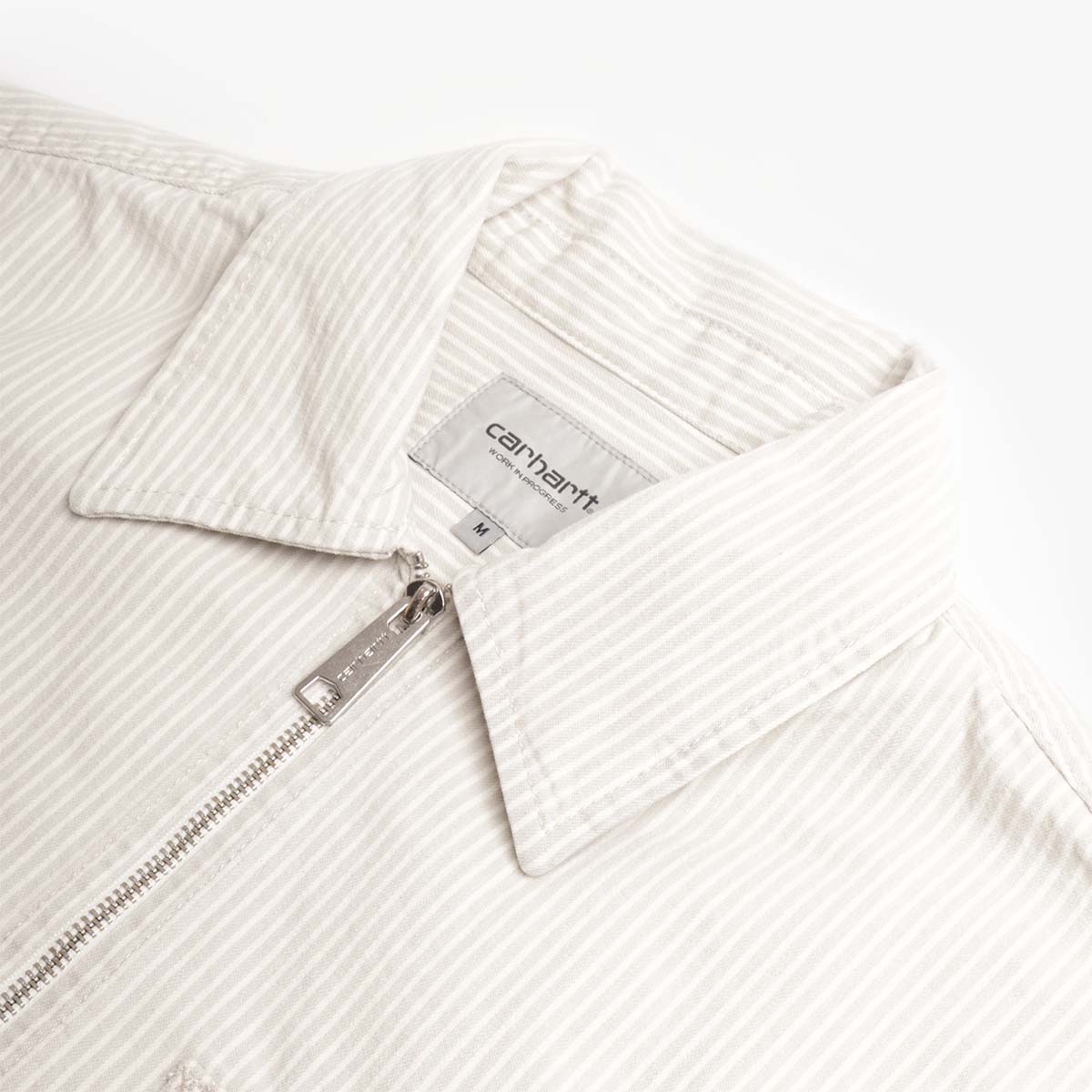 Carhartt WIP Mercer Jacket, Mercer Stripe Graphite Wax (Bleached), Detail Shot 3