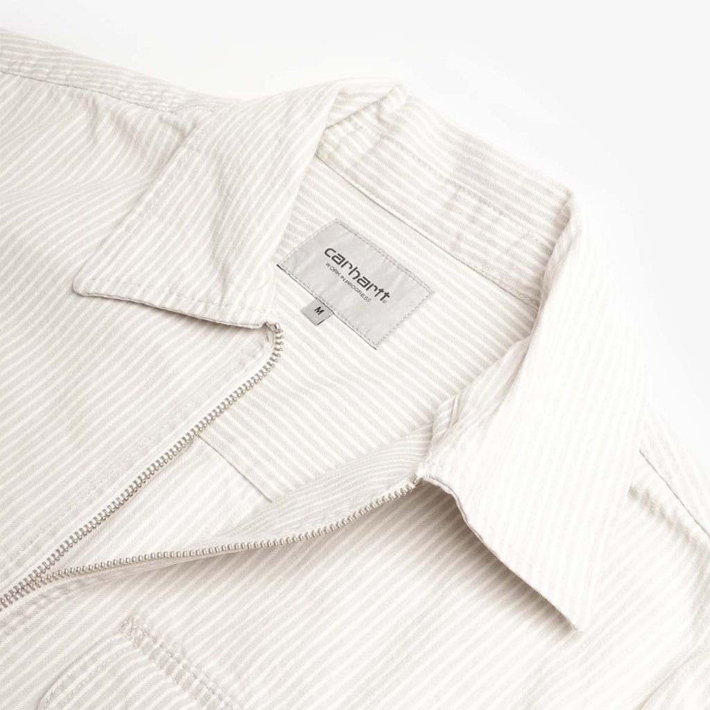 Carhartt WIP Mercer Jacket, Mercer Stripe Graphite Wax (Bleached), Detail Shot 4