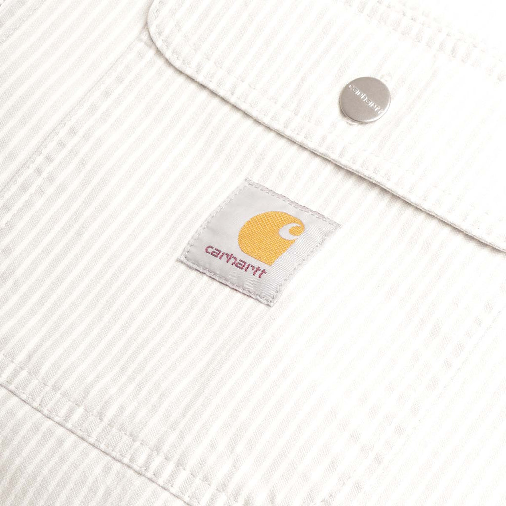 Carhartt WIP Mercer Jacket, Mercer Stripe Graphite Wax (Bleached), Detail Shot 5