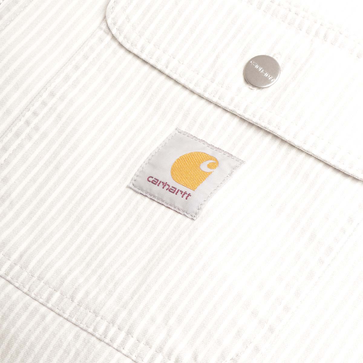 Carhartt WIP Mercer Jacket, Mercer Stripe Graphite Wax (Bleached), Detail Shot 5