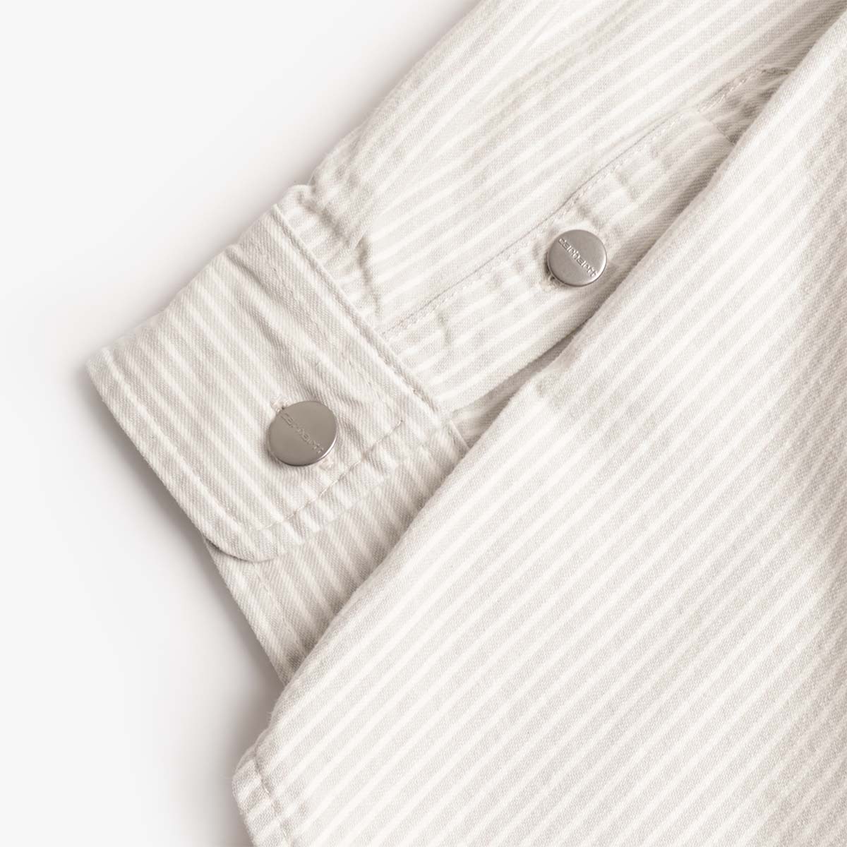 Carhartt WIP Mercer Jacket, Mercer Stripe Graphite Wax (Bleached), Detail Shot 6