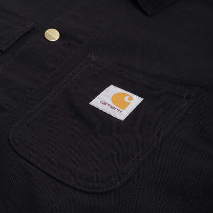 Carhartt WIP Michigan Coat (Summer), Black Black (Rinsed), Detail Shot 7