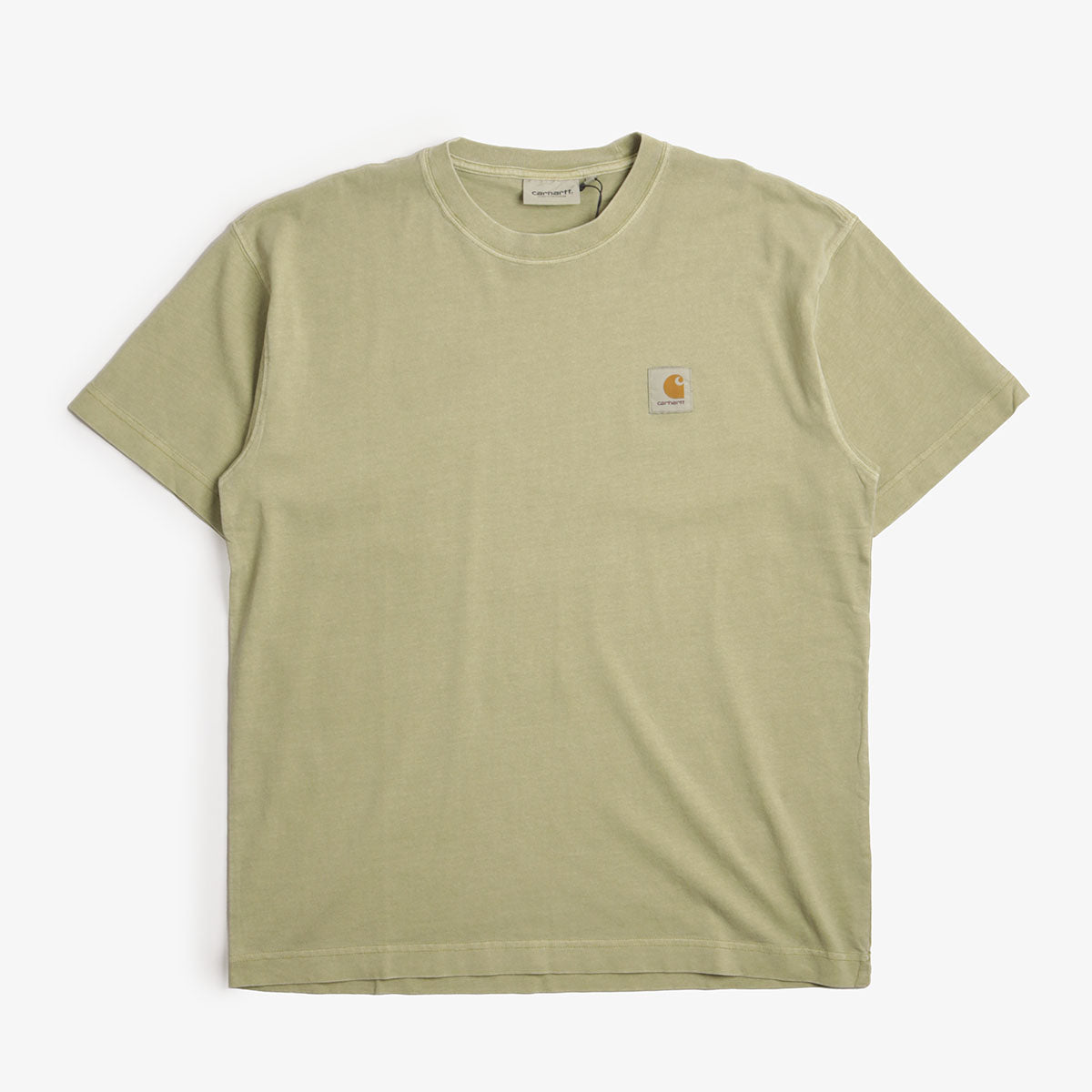 Carhartt WIP Nelson T-Shirt, Gentle Green (Garment Dyed), Detail Shot 1