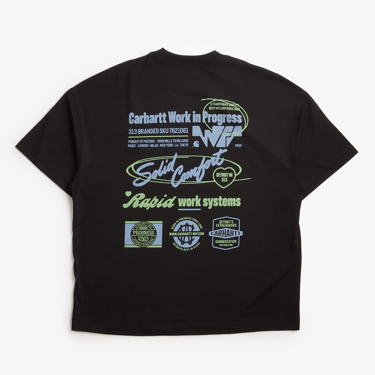 Carhartt WIP Networks T-Shirt, Black, Detail Shot 2