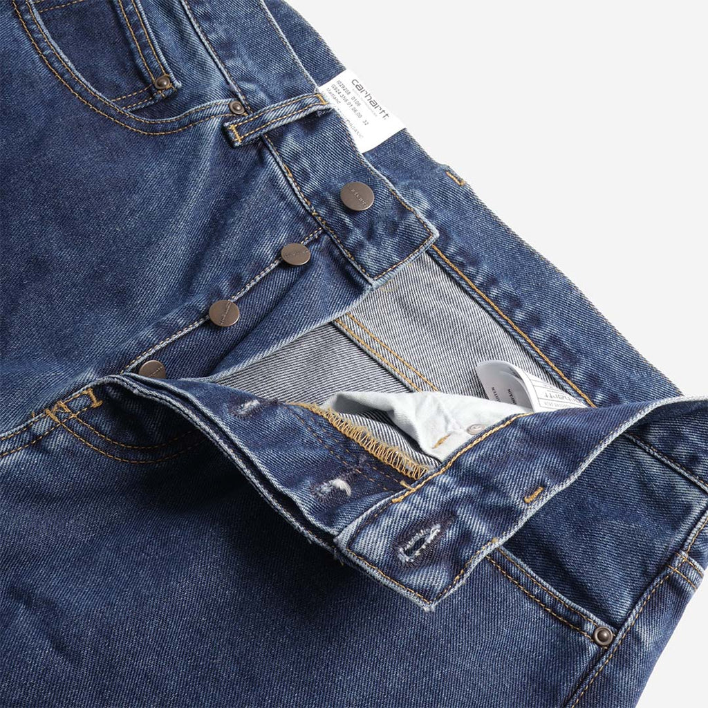 Waistband and button fly detail, Newel jeans