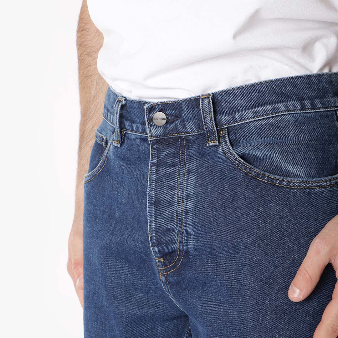 Carhartt WIP Newel Pant, Blue (Stone Washed), Detail Shot 3