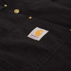 thumbnail Carhartt WIP OG Chore Coat, Black  Black (Stone Canvas), Detail Shot 3