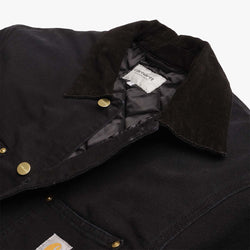 thumbnail Carhartt WIP OG Chore Coat, Black  Black (Stone Canvas), Detail Shot 4
