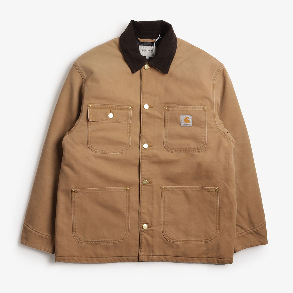 Carhartt WIP OG Chore Coat, Hamilton Brown Tobacco (Stone Canvas), Detail Shot 1