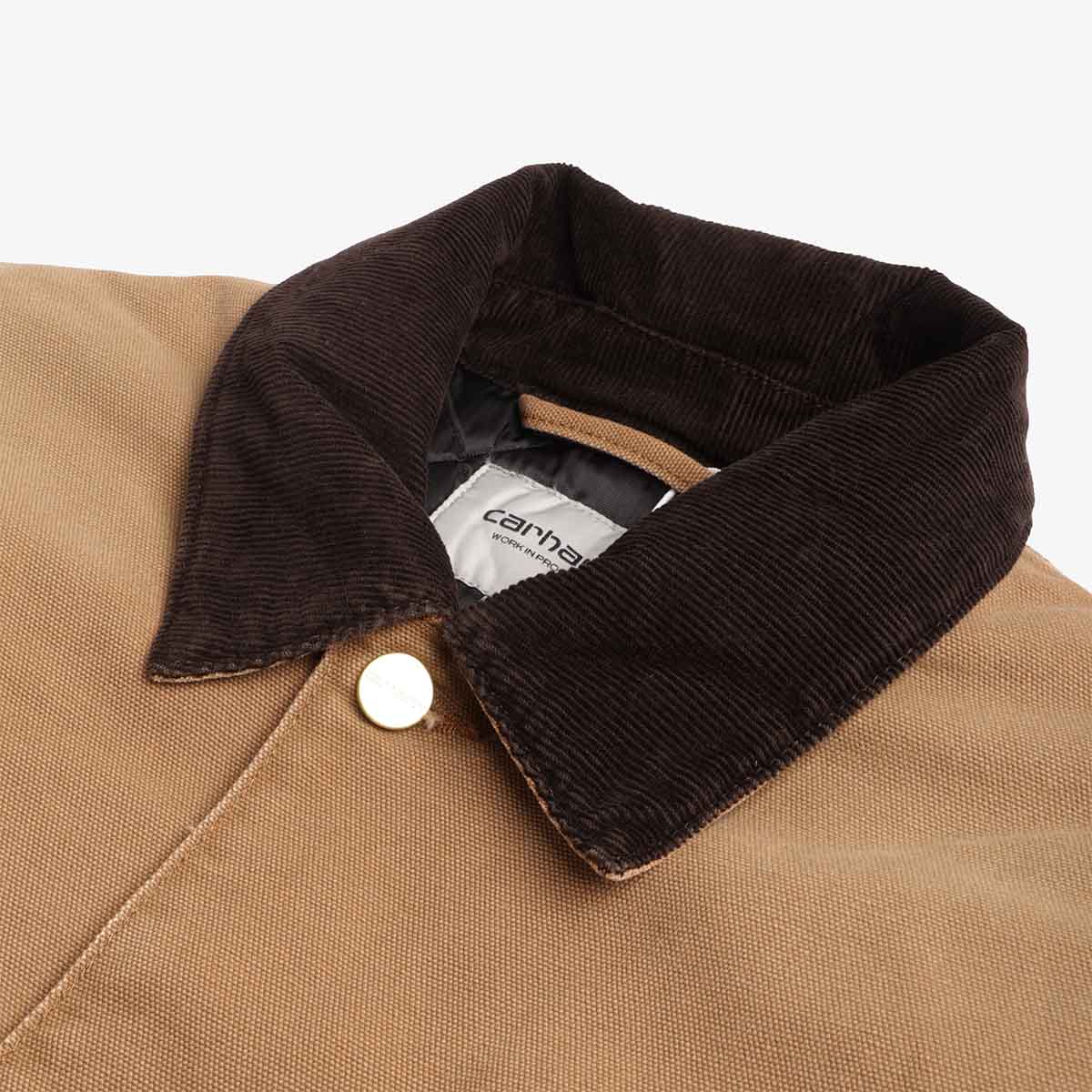 main Carhartt WIP OG Chore Coat, Hamilton Brown Tobacco (Stone Canvas), Detail Shot 3
