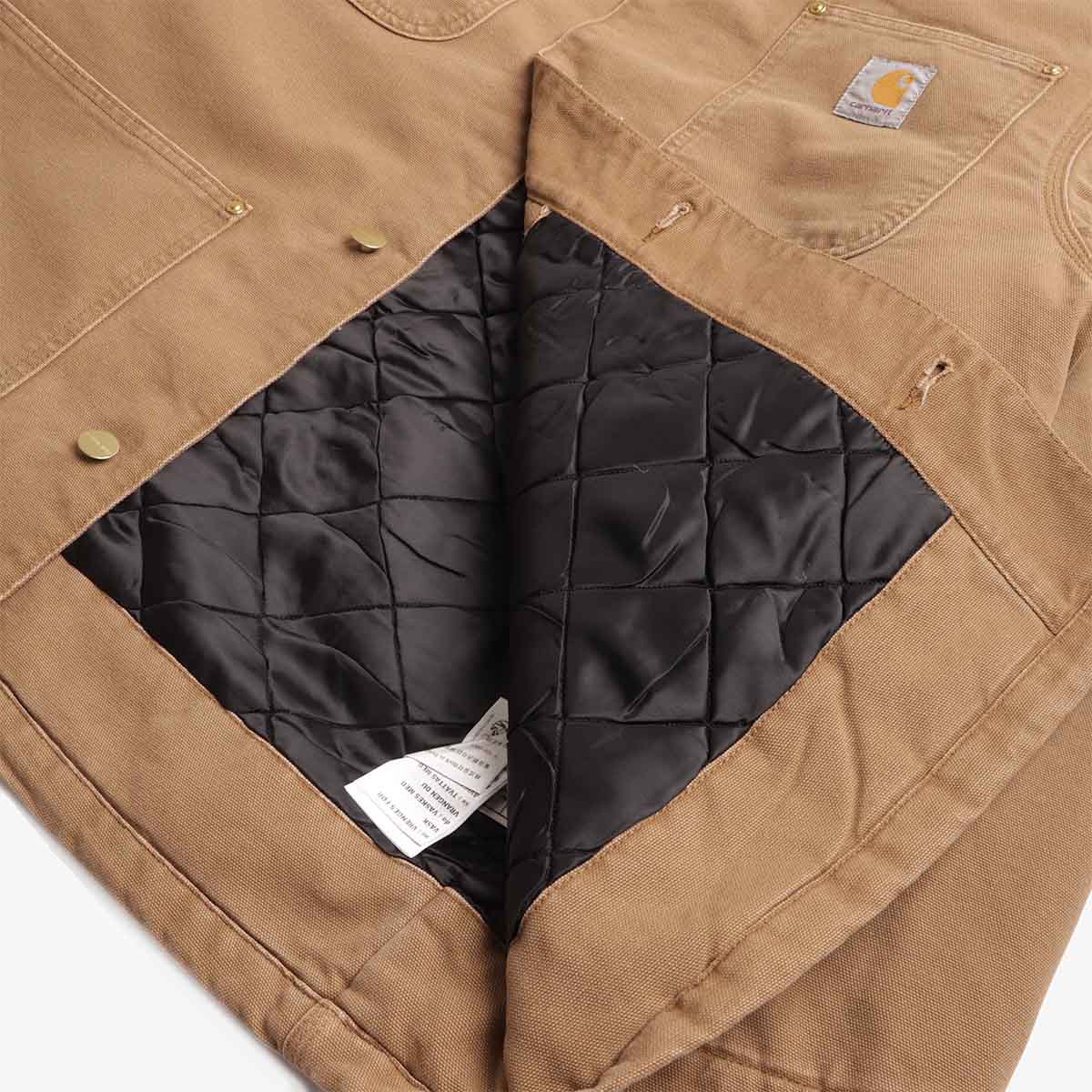 main Carhartt WIP OG Chore Coat, Hamilton Brown Tobacco (Stone Canvas), Detail Shot 4
