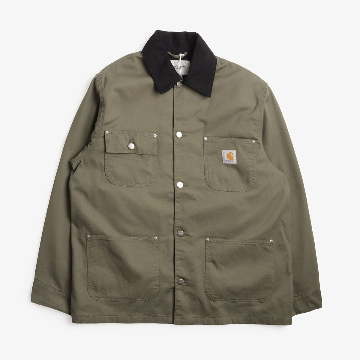 Carhartt WIP OG Chore Coat, Leaf Black (Rinsed), Detail Shot 1