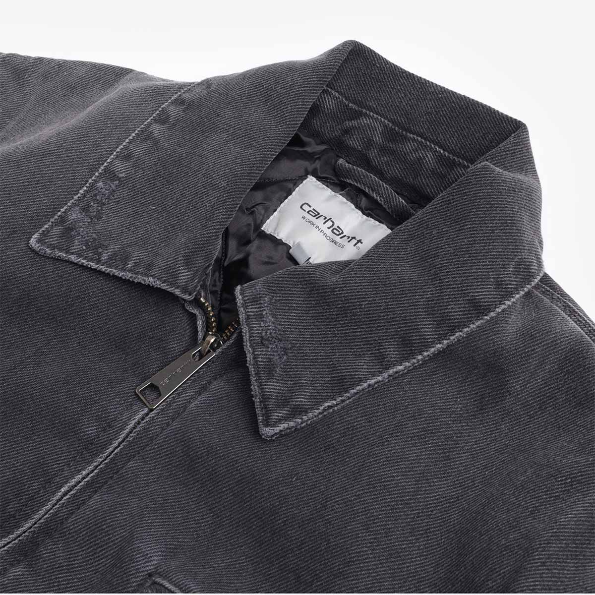Carhartt WIP OG Detroit Jacket, Black (Grind Wash), Detail Shot 4