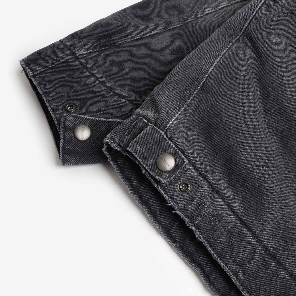 Carhartt WIP OG Detroit Jacket, Black (Grind Wash), Detail Shot 5