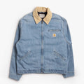 Carhartt WIP OG Detroit Jacket, Blue Dusty H Brown (Burst Washed), Detail Shot 1