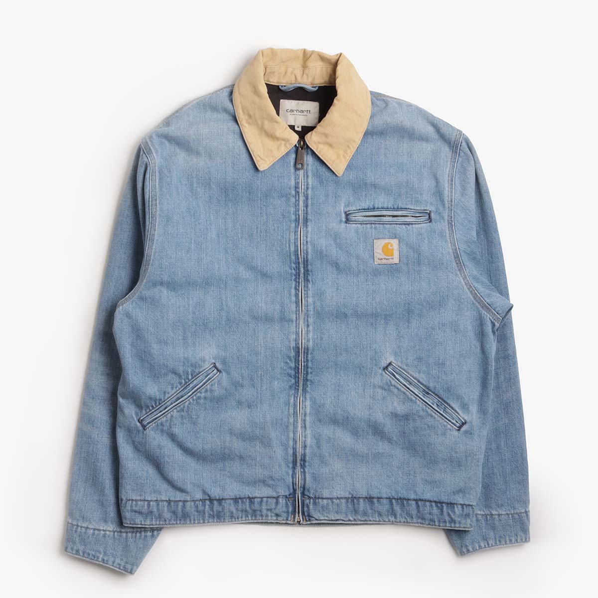 main Carhartt WIP OG Detroit Jacket, Blue Dusty H Brown (Burst Washed), Detail Shot 1