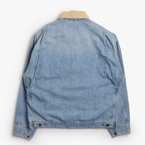 Carhartt WIP OG Detroit Jacket, Blue Dusty H Brown (Burst Washed), Detail Shot 2