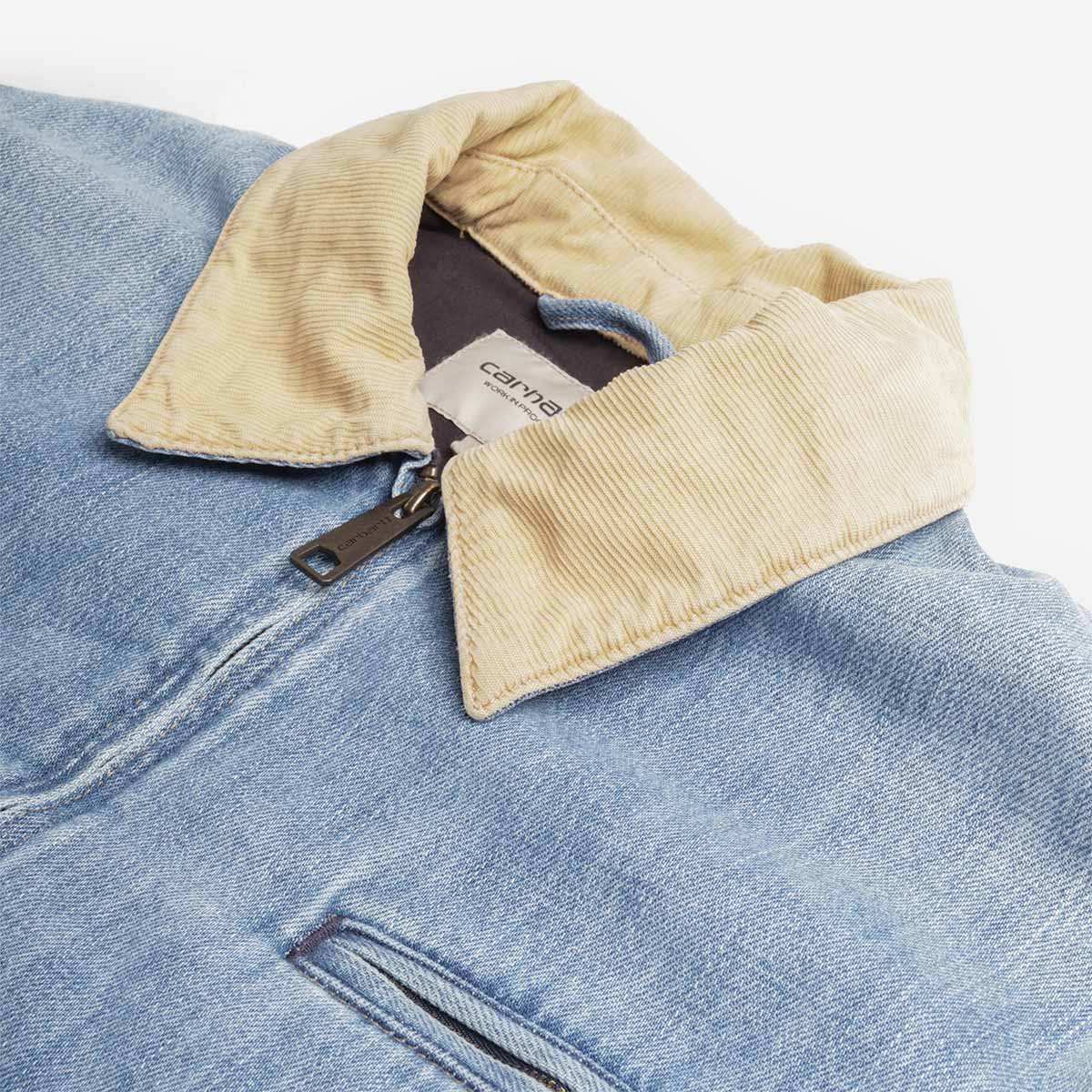 Carhartt WIP OG Detroit Jacket, Blue Dusty H Brown (Burst Washed), Detail Shot 3