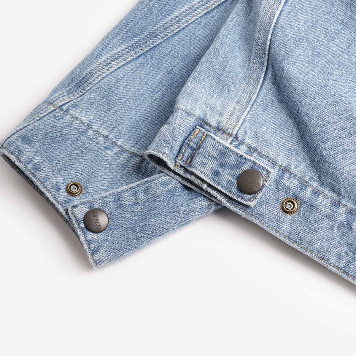 main Carhartt WIP OG Detroit Jacket, Blue Dusty H Brown (Burst Washed), Detail Shot 5