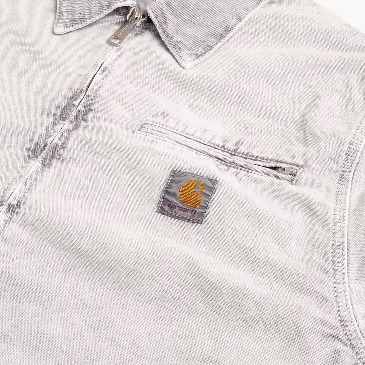 Carhartt WIP OG Detroit Jacket, Black Black (Chalk Wash), Detail Shot 2
