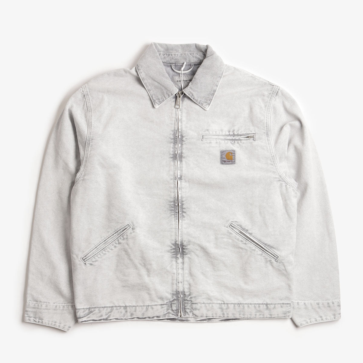 Carhartt WIP OG Detroit Jacket, Black Black (Chalk Wash), Detail Shot 1