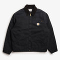 Carhartt WIP OG Detroit Jacket, Black Black (Stone Canvas), Detail Shot 1
