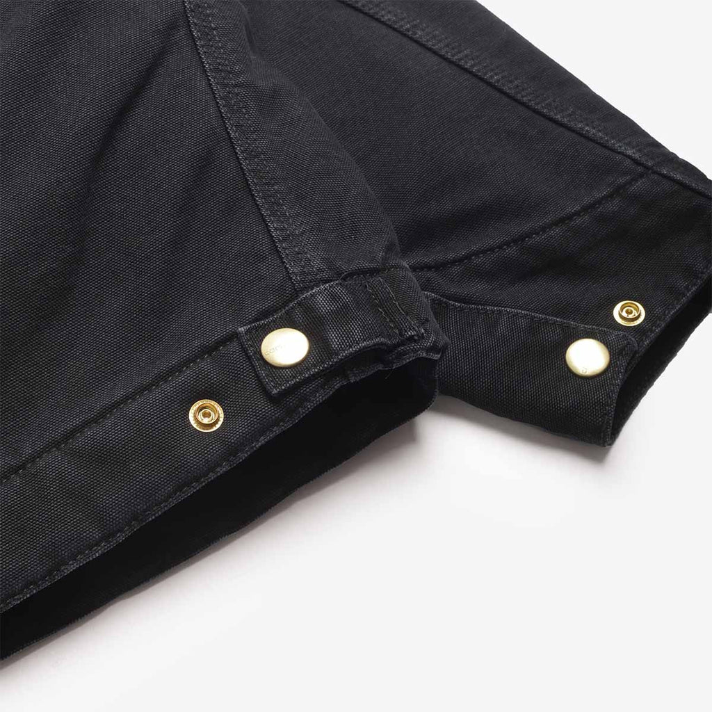 Carhartt WIP OG Detroit Jacket, Black Black (Stone Canvas), Detail Shot 4