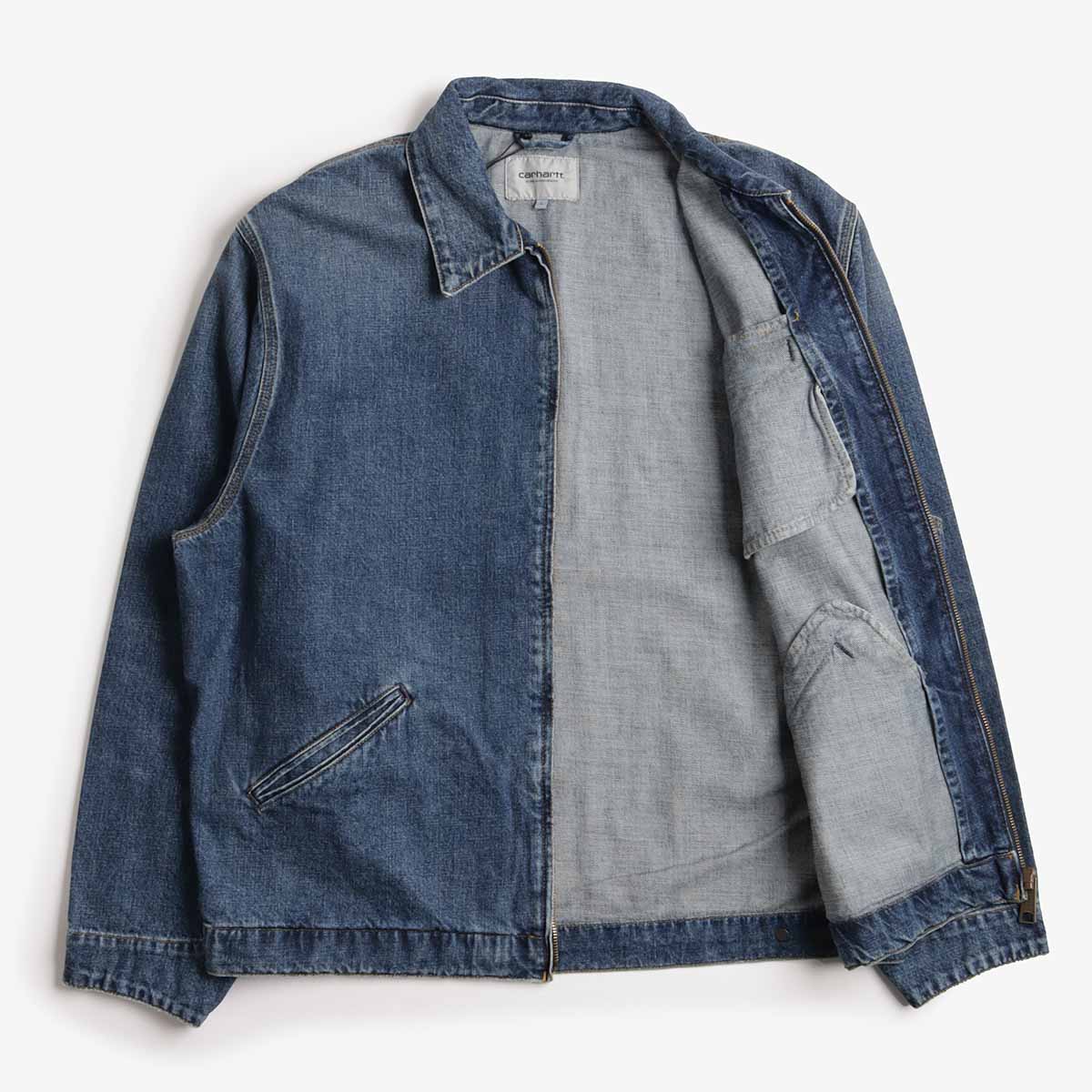 Carhartt WIP OG Detroit Jacket, Blue (Dark Used Wash), Detail Shot 2