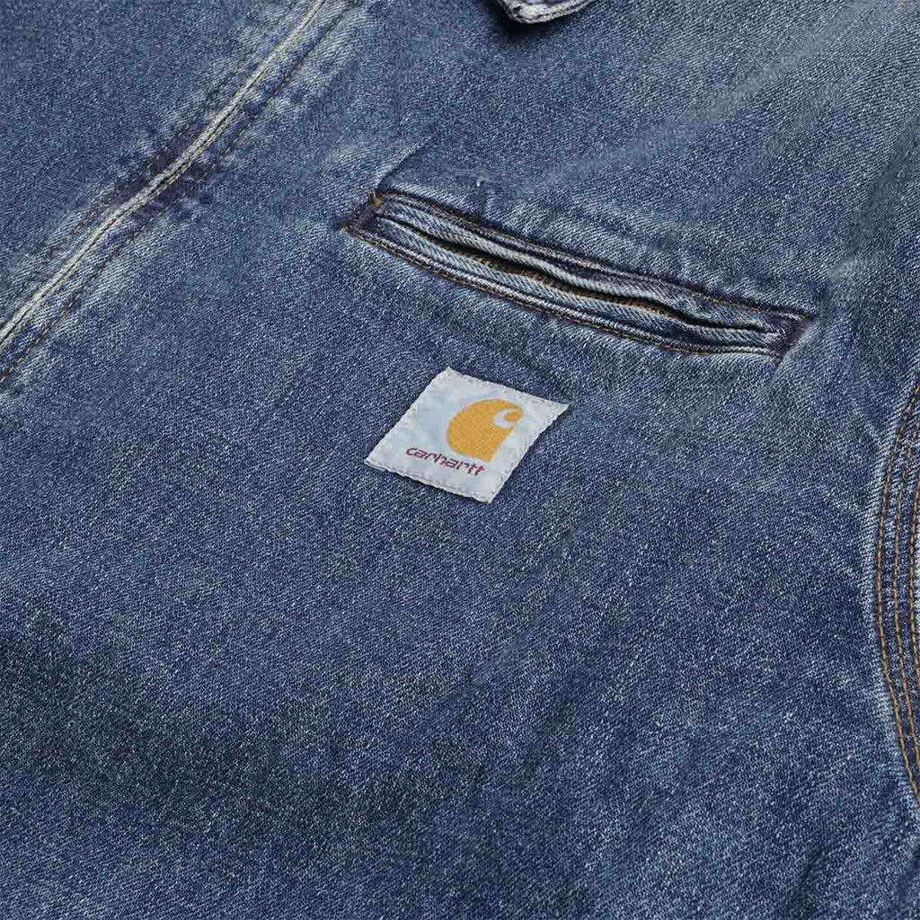 Carhartt WIP OG Detroit Jacket, Blue (Dark Used Wash), Detail Shot 3