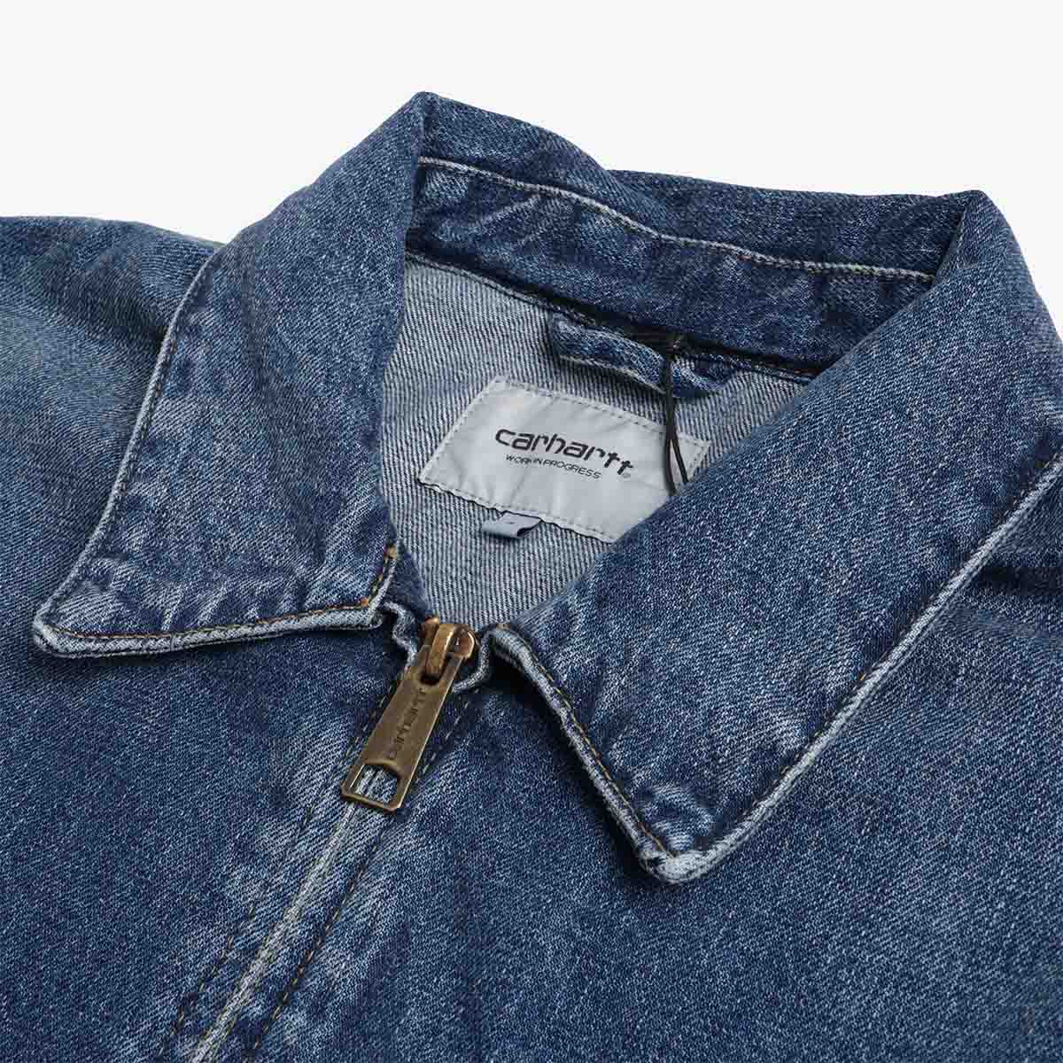 Carhartt WIP OG Detroit Jacket, Blue (Dark Used Wash), Detail Shot 6