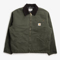 Carhartt WIP OG Detroit Jacket, Olive Black Stone Canvas, Detail Shot 1