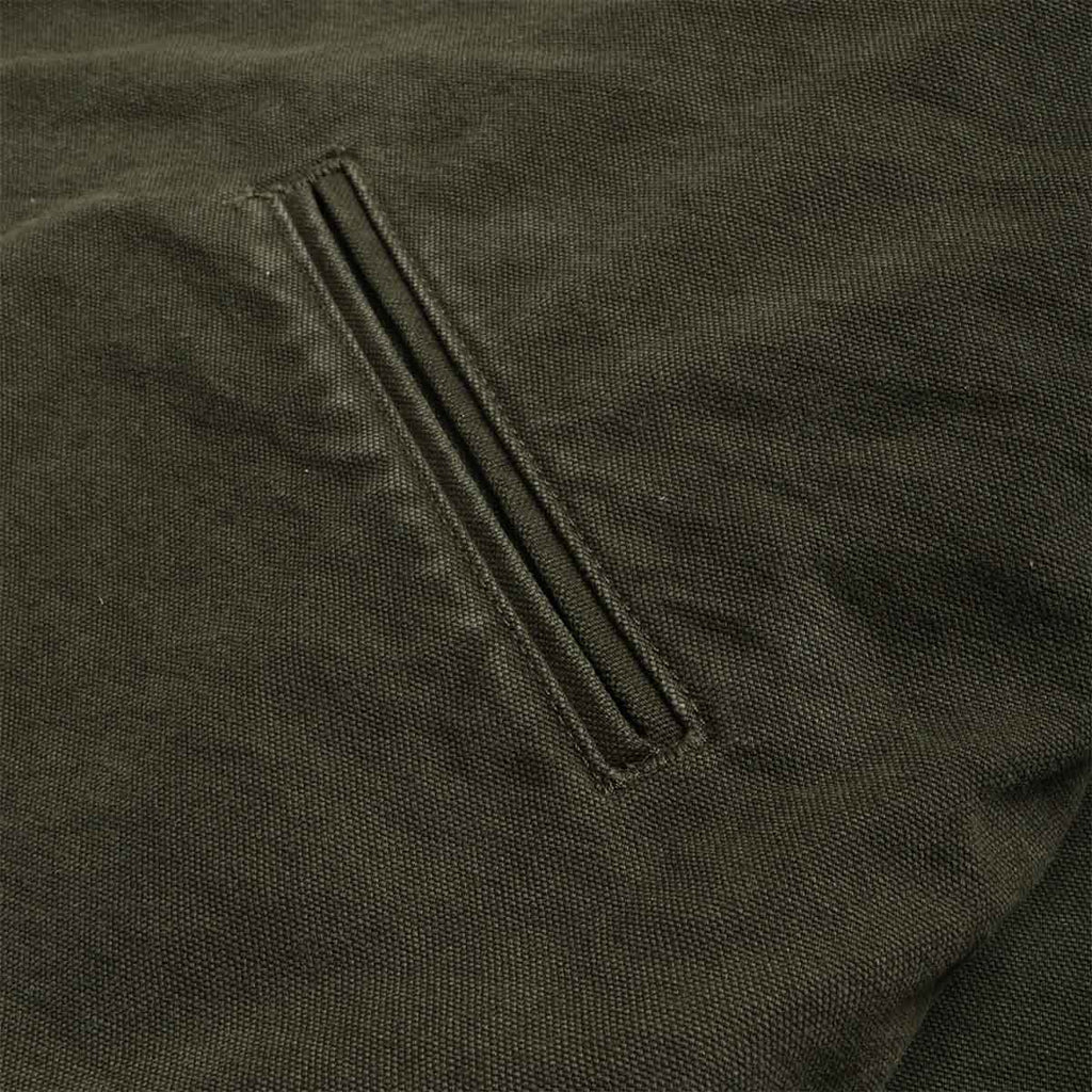Carhartt WIP OG Detroit Jacket, Olive Black Stone Canvas, Detail Shot 4