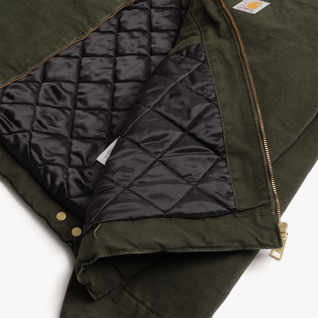 Carhartt WIP OG Detroit Jacket, Olive Black Stone Canvas, Detail Shot 6