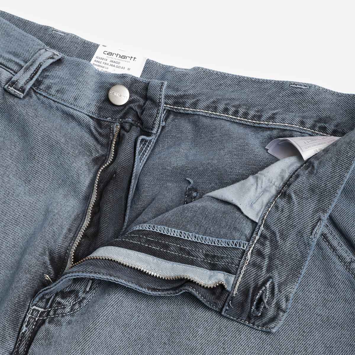 Carhartt WIP OG Single Knee Pant, Black Blue Fog (Garment Dyed), Detail Shot 2