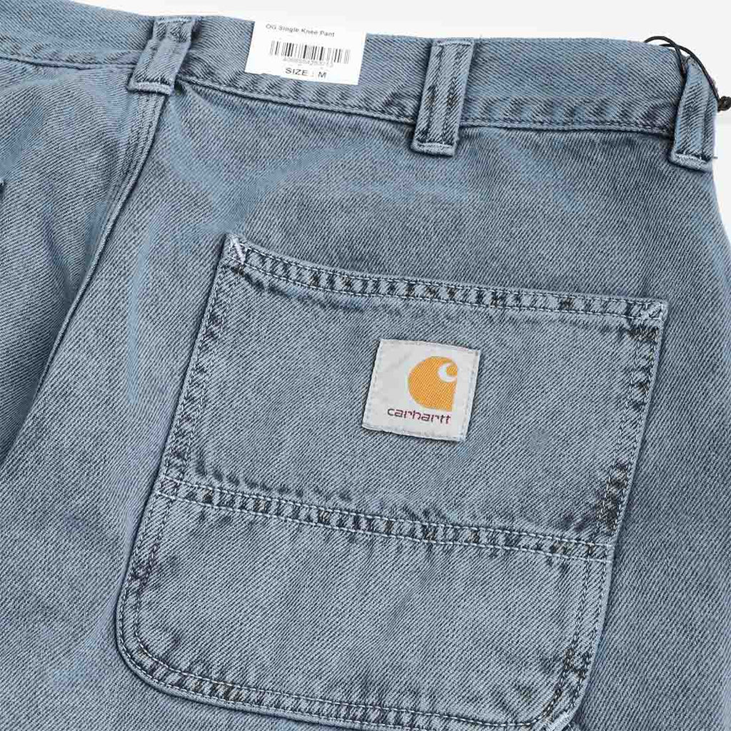 Carhartt WIP OG Single Knee Pant, Black Blue Fog (Garment Dyed), Detail Shot 3