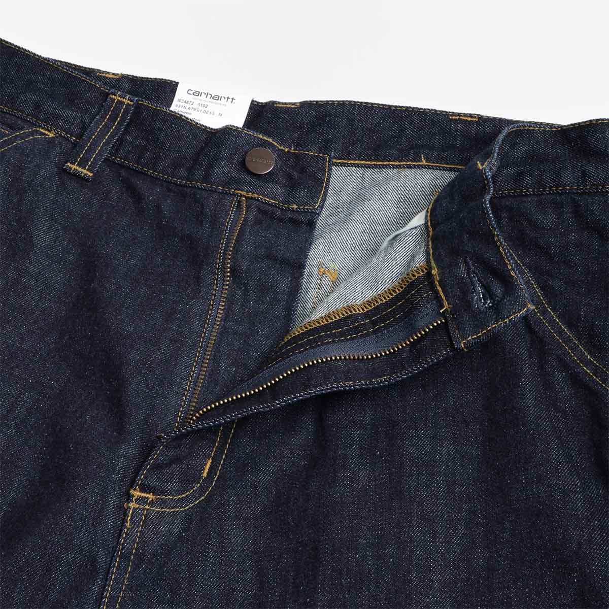 Carhartt WIP OG Single Knee Shorts, Blue (Rinsed), Detail Shot 2
