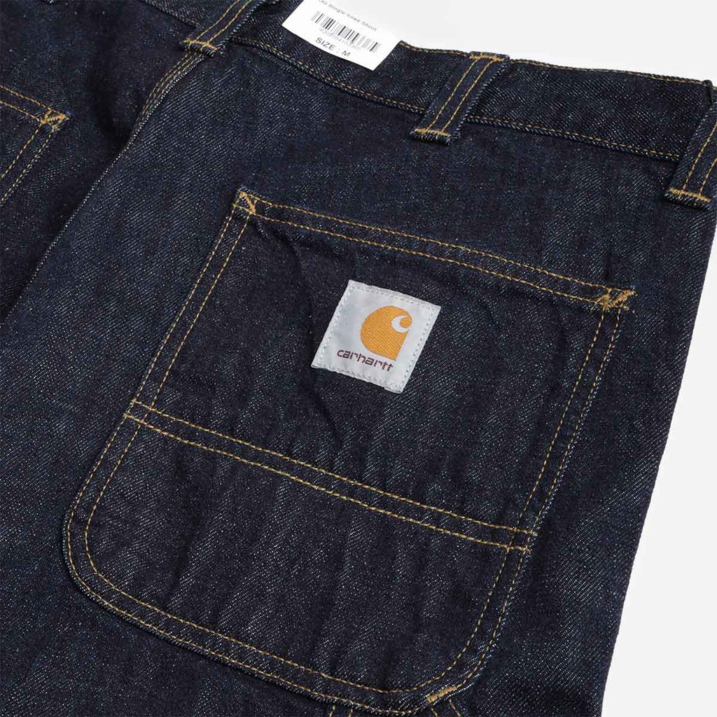 Carhartt WIP OG Single Knee Shorts, Blue (Rinsed), Detail Shot 4