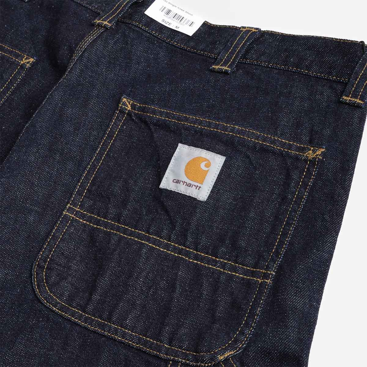 Carhartt WIP OG Single Knee Shorts, Blue (Rinsed), Detail Shot 4