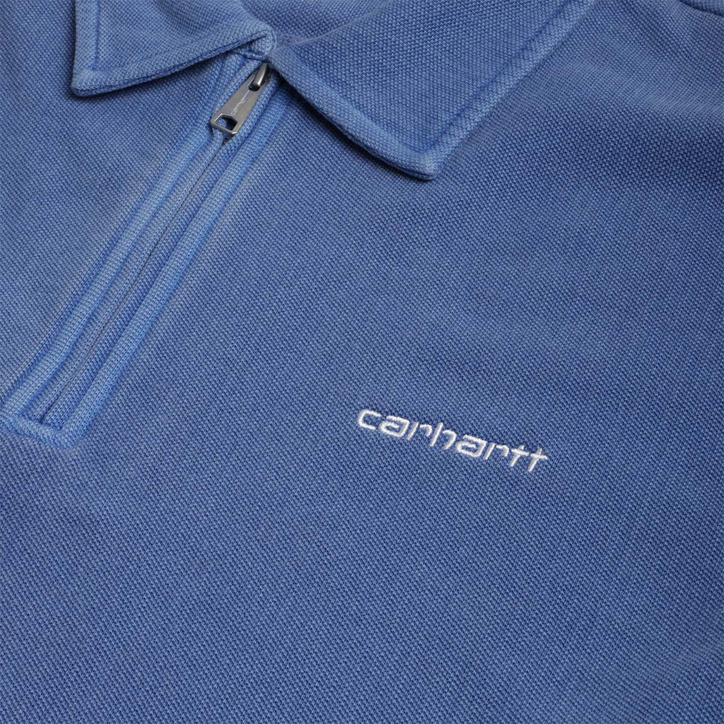 Carhartt WIP Pique Script Sweatshirt, Wolfsbane White (Garment Dyed), Detail Shot 2