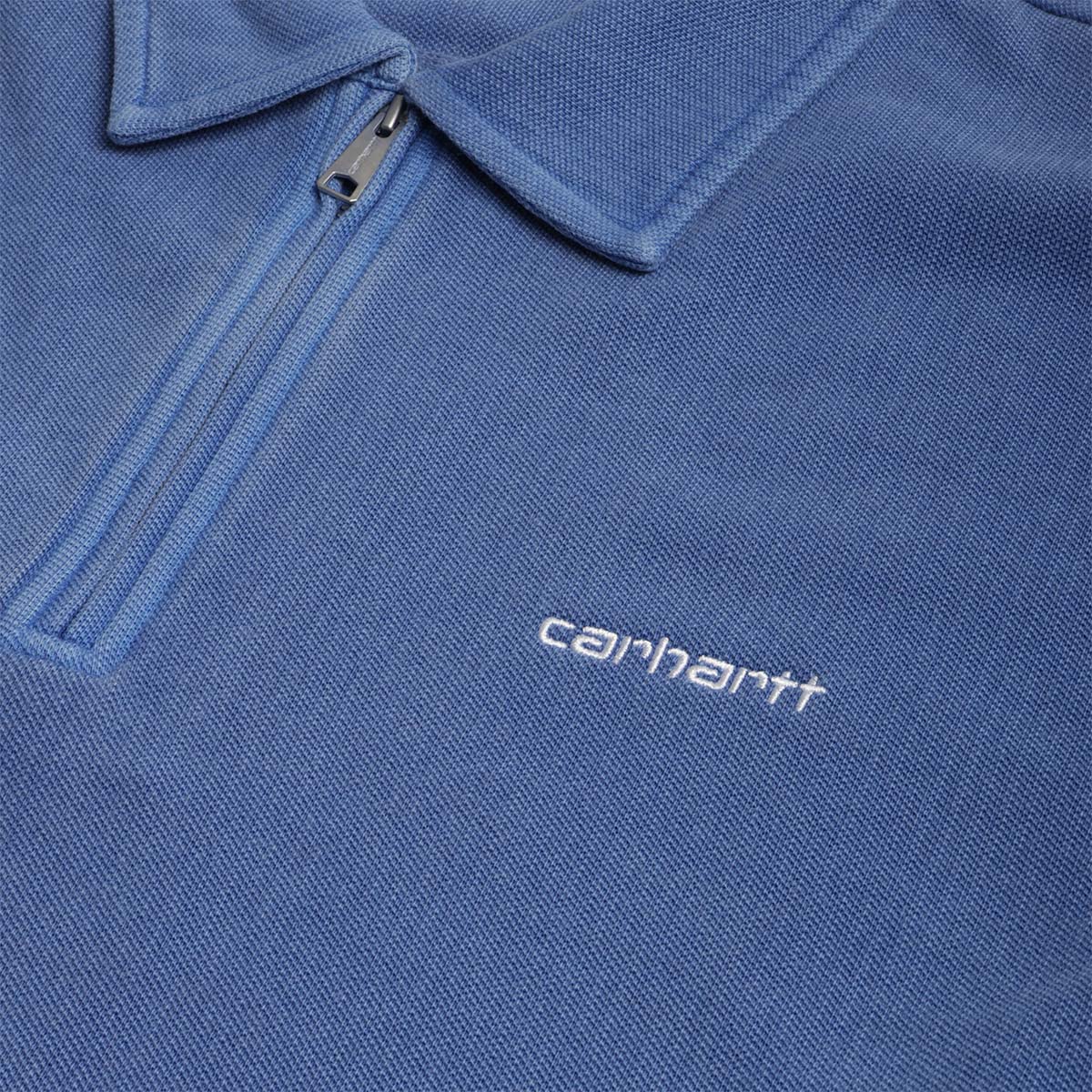 Carhartt WIP Pique Script Sweatshirt, Wolfsbane White (Garment Dyed), Detail Shot 2