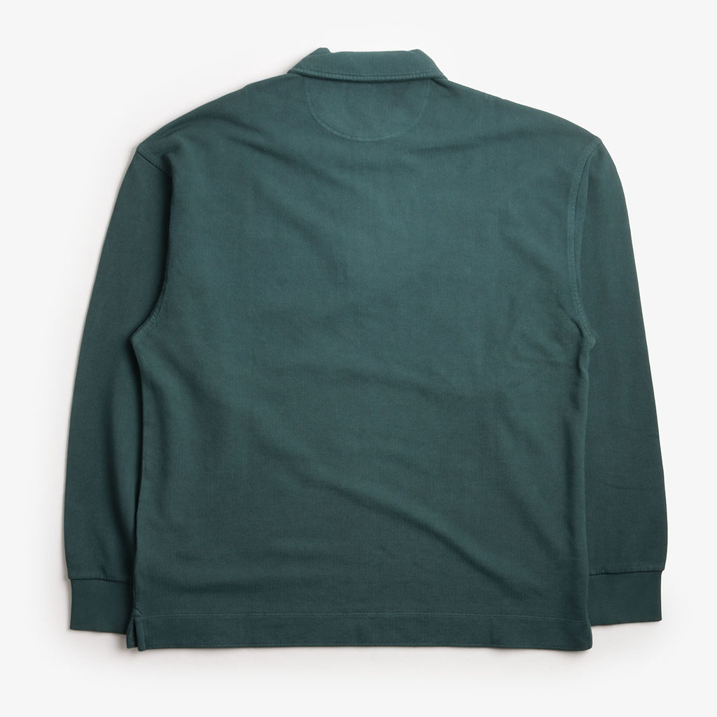 Carhartt WIP Pique Script Sweatshirt, Dark Fir White (Garment Dyed), Detail Shot 2