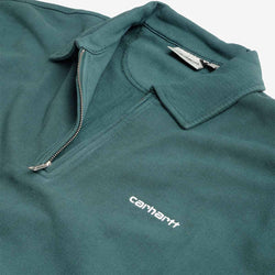 thumbnail Carhartt WIP Pique Script Sweatshirt, Dark Fir White (Garment Dyed), Detail Shot 4