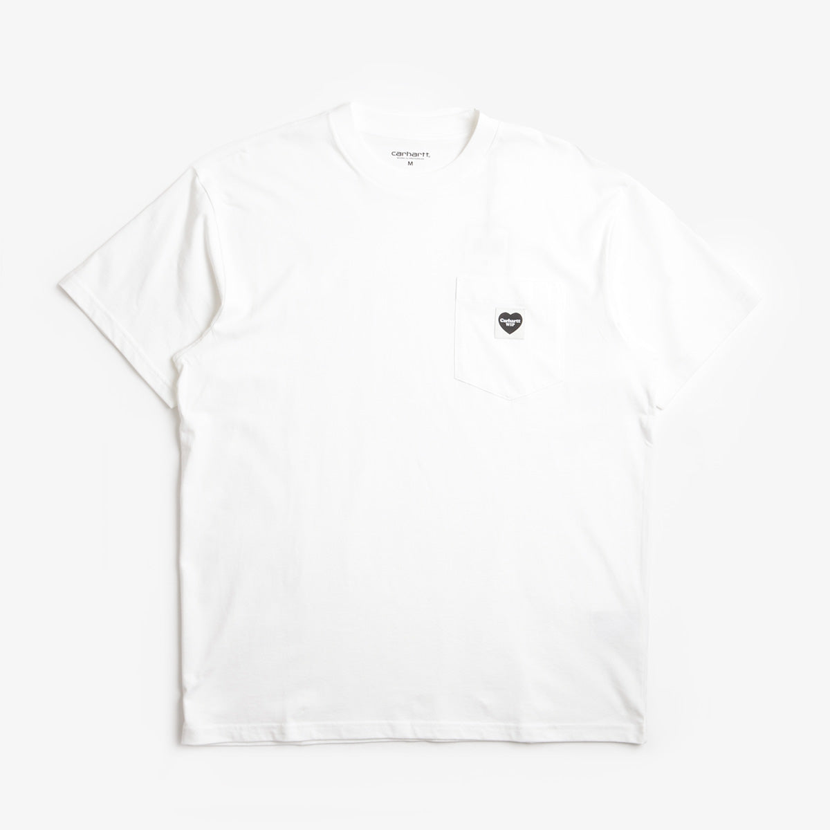 Carhartt WIP Pocket Heart T-Shirt, White Black, Detail Shot 1